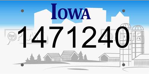 1471240 Iowa License Plate
