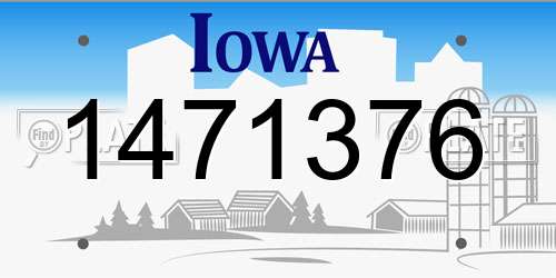 1471376 Iowa License Plate
