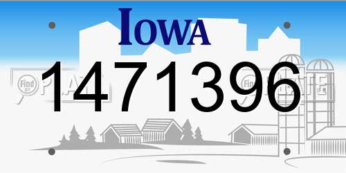 1471396 Iowa License Plate
