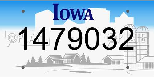 1479032 Iowa License Plate