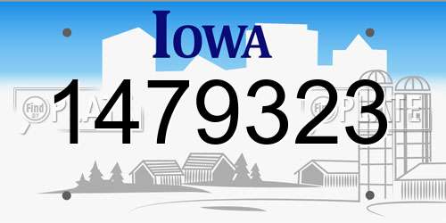 1479323 Iowa License Plate