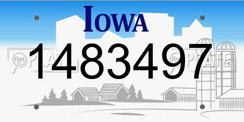 1483497 Iowa License Plate