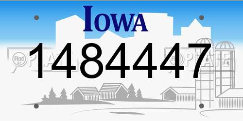 1484447 Iowa License Plate