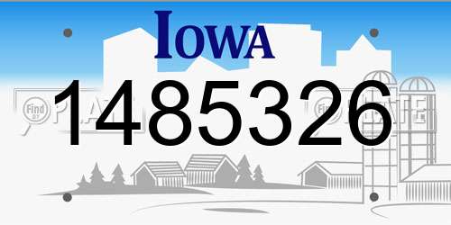1485326 Iowa License Plate