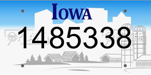 1485338 Iowa License Plate
