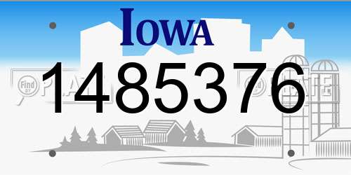 1485376 Iowa License Plate