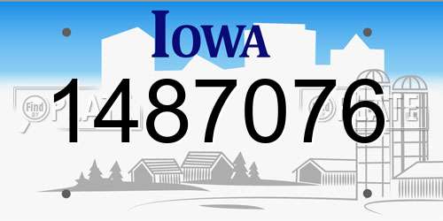 1487076 Iowa License Plate
