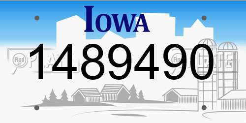 1489490 Iowa License Plate