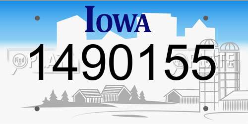 1490155 Iowa License Plate
