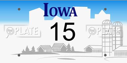 15 Iowa License Plate