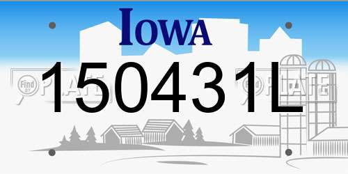 150431L Iowa License Plate