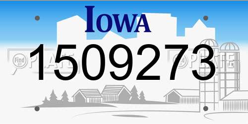 1509273 Iowa License Plate