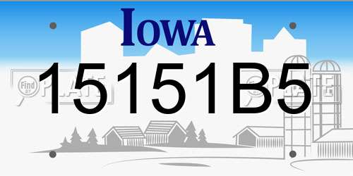 15151B5 Iowa License Plate
