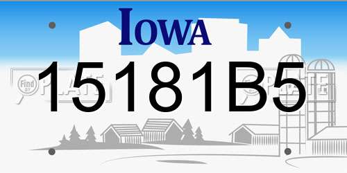 15181B5 Iowa License Plate