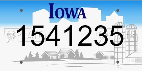 1541235 Iowa License Plate