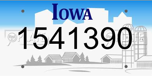1541390 Iowa License Plate