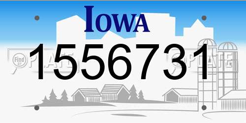 1556731 Iowa License Plate