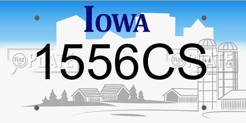 1556CS Iowa License Plate