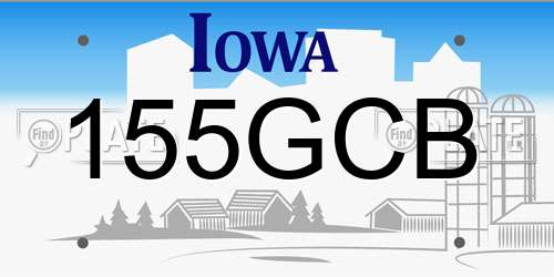 155GCB Iowa License Plate