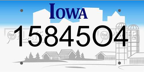 15845O4 Iowa License Plate