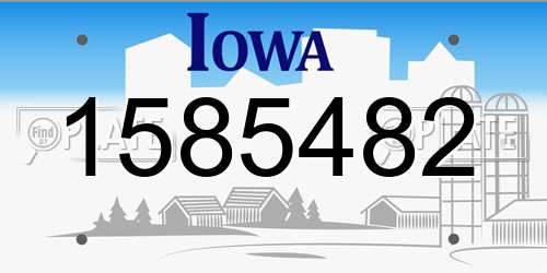1585482 Iowa License Plate