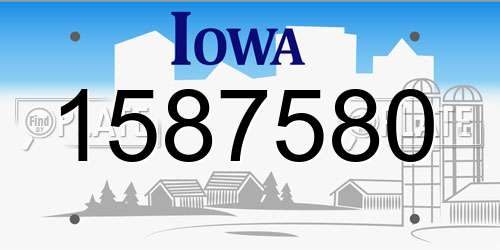 1587580 Iowa License Plate