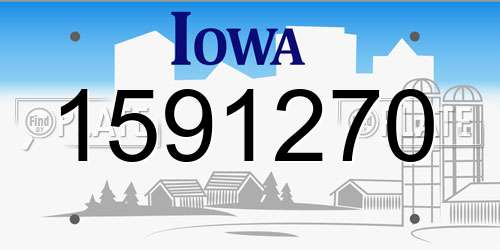 1591270 Iowa License Plate