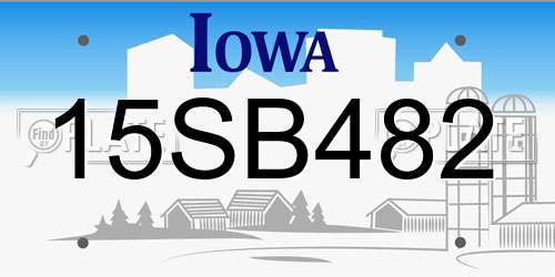15SB482 Iowa License Plate