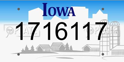 1716117 Iowa License Plate