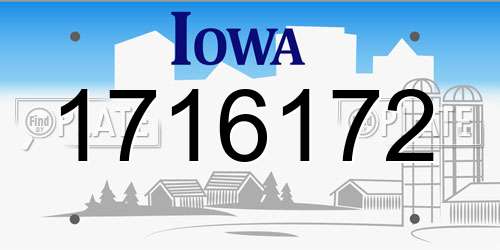 1716172 Iowa License Plate