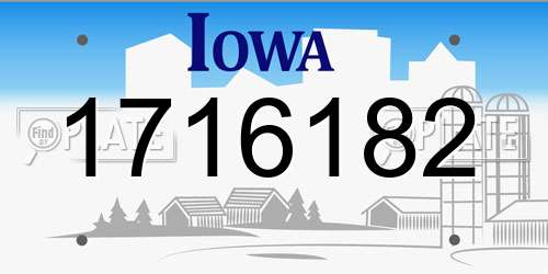 1716182 Iowa License Plate