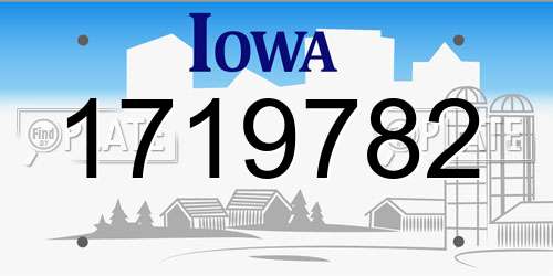 1719782 Iowa License Plate