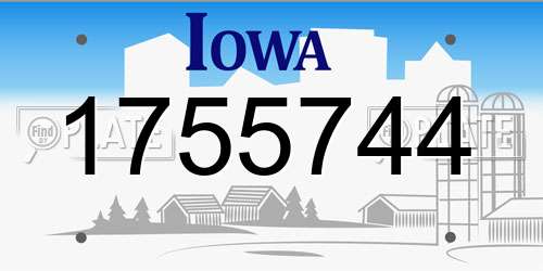 1755744 Iowa License Plate