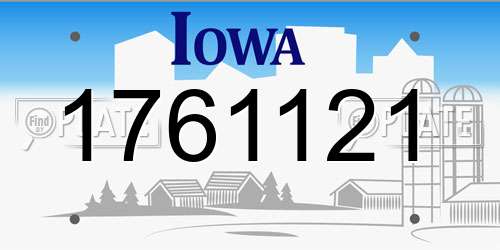 1761121 Iowa License Plate
