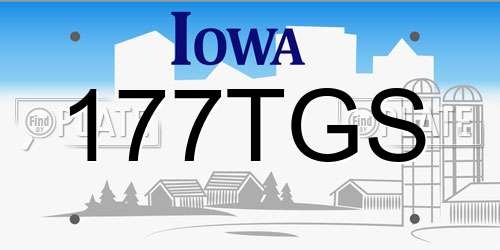 177TGS Iowa License Plate