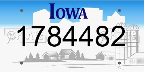 1784482 Iowa License Plate
