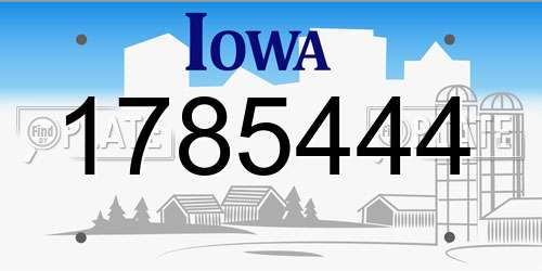 1785444 Iowa License Plate