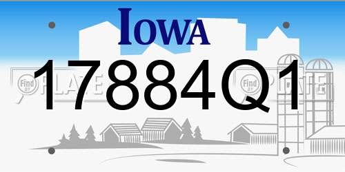 17884Q1 Iowa License Plate