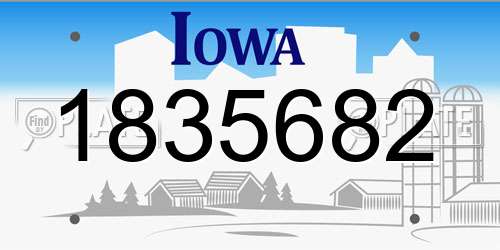 1835682 Iowa License Plate