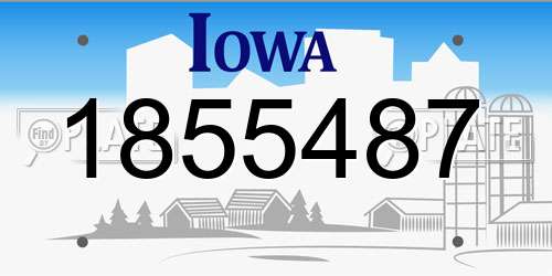 1855487 Iowa License Plate