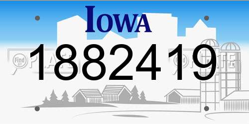 1882419 Iowa License Plate