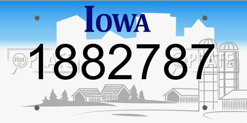 1882787 Iowa License Plate