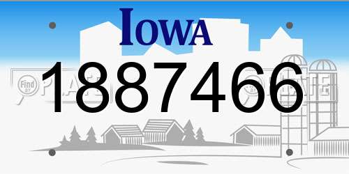 1887466 Iowa License Plate