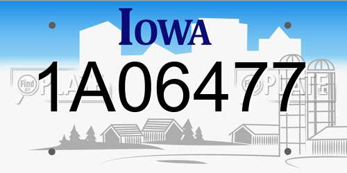 1A06477 Iowa License Plate