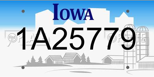 1A25779 Iowa License Plate