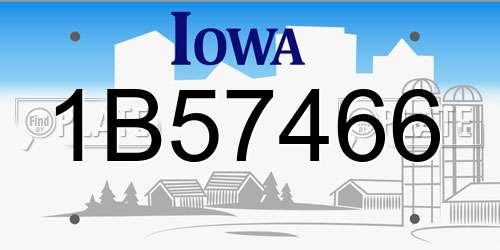 1B57466 Iowa License Plate