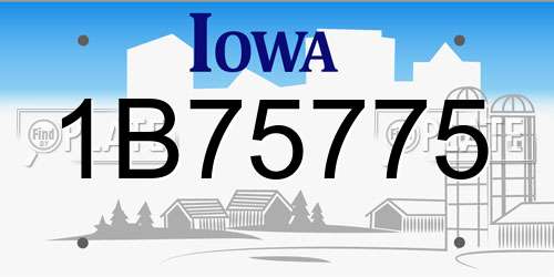 1B75775 Iowa License Plate