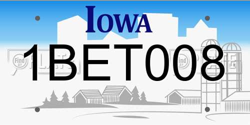 1BET008 Iowa License Plate