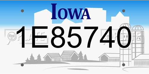 1E85740 Iowa License Plate