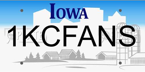 1KCFANS Iowa License Plate